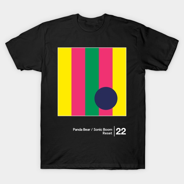 Panda Bear & Sonic Boom / Minimal Graphic Design Tribute T-Shirt by saudade